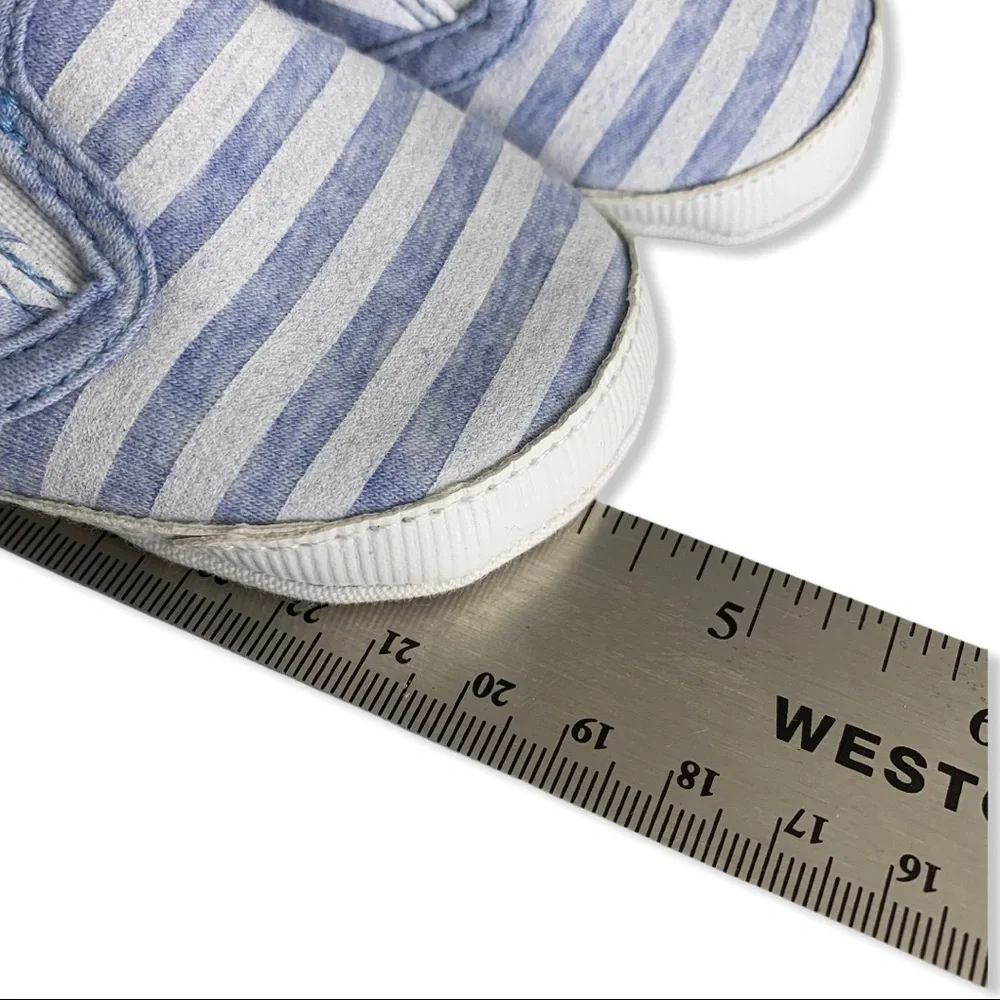 JOY striped soft fabric crib baby‎ shoe 0-3 month